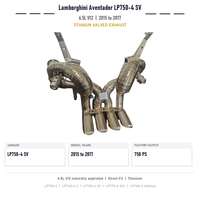 Échappement à soupapes en titane à montage direct pour Lamborghini Aventador LP700-4 LP740-4 LP750-4 LP770-4 LP780-4 6.5L V12 2011-2022 à quatre sorties