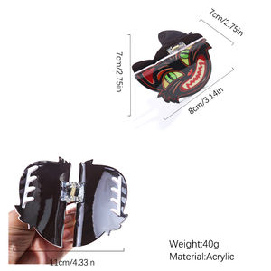 Griffes de cheveux d'Halloween européennes et américaines personnalisées griffes de cheveux de chat de dessin animé d'horreur mode grandes griffes de cheveux d'animaux - Product Image 2