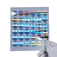 Étiquettes de sécurité holographiques transparentes personnalisées en or et argent