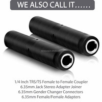6.35mm 1/4 inç TRS/TS çoğaltıcı kadın ses konektörü 6.35mm F/F Stereo Mono Jack uzatma adaptörü marangoz için amplifikatör gitar