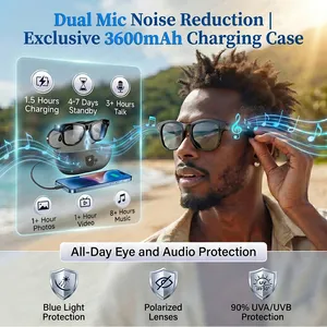X01 New 8MP 4K HD <b>Camera</b> AI <b>Glasses</b> Men 3600mAh Power Bank 32G Memory 160+ Translation <b>Glasses</b> Waterproof Smart Sunglasses Women - Product Image 2