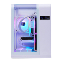 Boîtier PC Gamer Personnalisé ATX Mid Tower avec Affichage de Température LCD, Verre Trempé RGB et Châssis à Flux d'Air Élevé