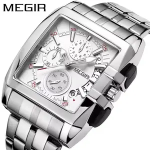2024 Megir new business men's quartz watches fashion brand chronograph wristwatch for man hot hour for male with calendar 2018