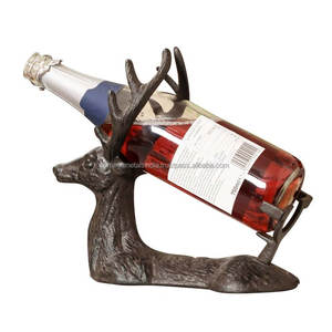 Estante de vino de Metal con forma de ciervo, soporte de vino de mesa para 1 botella para Bar y hoteles para whisky, cerveza y vino, almacenamiento perfecto para Bar - Product Image 6
