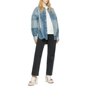 Chaqueta de Mezclilla Azul Extra Grande de Alta Calidad, 100% Algodón, con Parches, Botones, para Hombre - Product Image 4