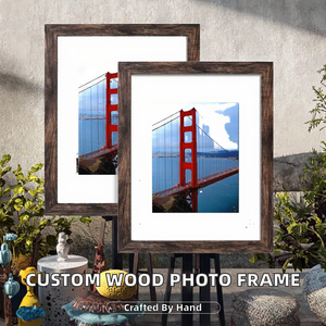 Cadre photo A4 en bois noir et blanc fait main personnalisé, créatif, 6 pouces, montage sur table, photos de famille de vacances, simple, populaire - Product Image 2