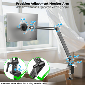 <span class=keywords><strong>Support</strong></span> de tablette réglable en gros pour bureau, <span class=keywords><strong>support</strong></span> <span class=keywords><strong>double</strong></span> VESA pour moniteur portable de 18,5 pouces - Product Image 3