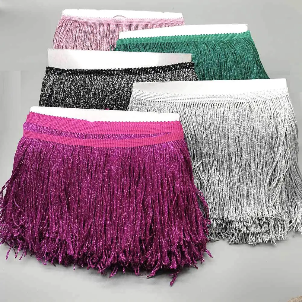 Available in 5 Colours Antique Gold Mnj-Trimmings-2 METRES Fringe Tassel Trim 20CM Wide