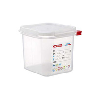 Bac alimentaire en polypropylène GN 1/6 17,6 × 16,5 × 15 h cm, avec couvercle, -40/+95 ° C Araven