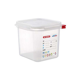 Bac alimentaire en polypropylène GN 1/6 17,6 × 16,5 × 15 h cm, avec couvercle, -40/+95 ° C Araven - Product Image 1