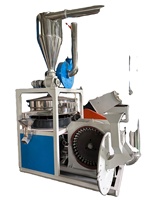 Broyeur à PVC à double moteur entièrement automatique, broyeur vertical à disque, pulvérisateur en acier inoxydable SUS304 pour le recyclage du PVC