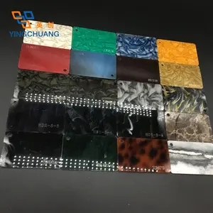 Interior Sheet Yingchuang 1250 X 2500mm Acrylic Patterned Marble Glitter Wood Grain Acrylic Sheet For Interior Decoration