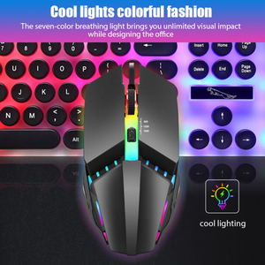 <span class=keywords><strong>Souris</strong></span> <span class=keywords><strong>de</strong></span> jeu silencieuse filaire, rétroéclairée, ergonomique, optique USB, RGB, faible <span class=keywords><strong>bruit</strong></span>, pour PC, ordinateur portable, gamer, bureau - Product Image 5