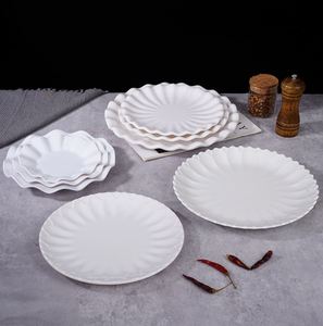 Unbreakable & Heavyweight Cream White Melamine Dinner <b>Plates</b> - Product Image 1