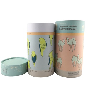 Cylinder cardboard gift boxes for scarf packaging