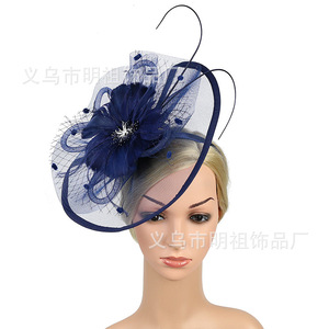 หมวกโบว์งานแต่งงานขนาดใหญ่พิเศษ ผ้าตาข่าย ประดับตกแต่งสำหรับงานแข่งม้า ขายดีมาก - Product Image 4