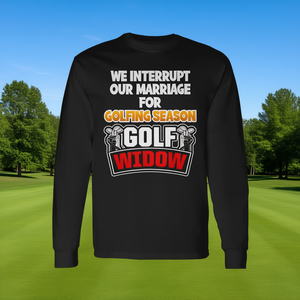 Camiseta de manga larga para mujer, Golf Widow Wife Interrupt Golfer Golfing - Product Image 3