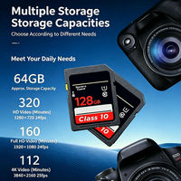Boyue 64GB/128GB/256GB SDXC Kelas 10 U3 V30 Kartu SD Kamera Plastik dengan Garansi 10 Tahun Hitam Pengiriman Cepat Tersedia di Stok