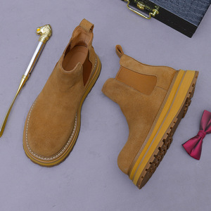 Zapatos de Cuero Casuales de Negocios Antideslizantes para Hombre, Zapatos de Cuero de Estilo Británico Retro para Fiestas al Aire Libre, Zapatos Elevadores para Caminar - Product Image 1