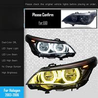 Phare projecteur LED Angel Eye bicolore pour BMW Série 5 E60 M5 Style DRL modifié 2003-2010