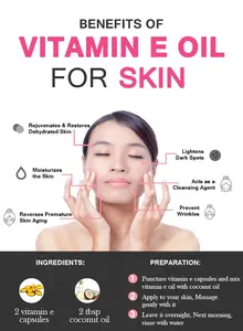 Pabrik grosir sampel gratis jumlah besar minyak Vitamin E alami murni untuk Perawatan Kulit & rambut