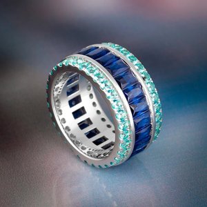 Vintage Eternity Band Ring Rose Gold Plated/Gold Moissanite Unisex Royal <b>Wedding</b> Jewelry Timeless Elegant Gift Fashion Accessory - Product Image 2