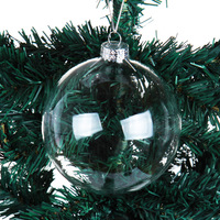 Boule décorative transparente ouverte pour sapin de Noël, décoration de fête de mariage, boule ronde, décoration intérieure, décoration de la maison