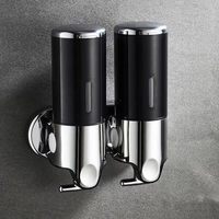 Nouveau Distributeur de Savon Mural Double Bouteille en Gros pour Savon Liquide Manuel ou Automatique pour Salle de Bain
