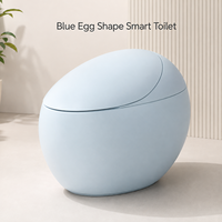 Toilette intelligente en forme d'œuf avec bidet intégré, capteur radar, ouverture automatique du couvercle et stérilisation UVC