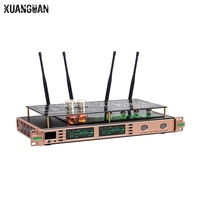 Système de microphone sans fil à 6 tubes R-09 |   Ensemble de deux micros |   Diversité d'antennes |   Portée de plus de 150 m |   Récepteur d'affichage 2U |   Boîtier en aluminium