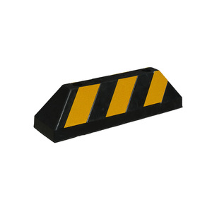 Parking Safety 55 CM Durable Car Safety Reflective <b>Rubber</b> Parking <b>Block</b> Wheel Stoper Chock - Product Image 1