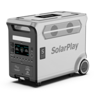 Station portable LiFePO4 3840Wh, sortie 1000W-3600W, charge solaire MPPT, compatible voiture, batterie de secours mobile pour camping, hors réseau