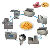 Hot Sale Fabrik direkte Herstellung Zwiebel ringe Kartoffel mehl Chips Friteuse Braten Snack Produktions linie Maschine mit günstigen Preis