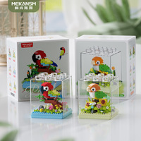 Nouveautés Jouets Animaux - Modèles d'Insectes et d'Oiseaux, Ensembles de Blocs de Construction Miniatures à l'Échelle 1:36, Décorations DIY pour Noël, Jouets Éducatifs