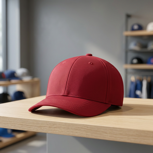 Gorra de Béisbol Roja de 6 Paneles, Unisex, Ajustable, de Color Sólido, Tela de Sarga, Uso Casual para Adultos, para las Cuatro Estaciones - Product Image 3