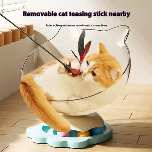 Đồ chơi bóng xoay mèo tiêu tốn năng lượng tự giải trí nhàm chán cứu trợ lông vũ không gian viên nang Giường Thú cưng đồ chơi chuyển động tương tác - Product Image 3