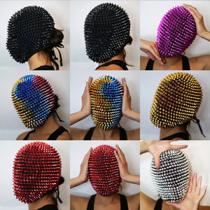 ไนท์คลับหมุดประดับพลอยเทียม,หน้ากากสำหรับเต้นเม่นผ้าคลุมหัวบาร์แบบหนามสำหรับการแสดงดีเจ - Product Image 6