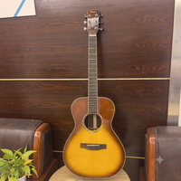 Acoustic Guitar 38 Inch Parlor Solid Top Sunburst Acoustic Guitar Englemann Spruce Mahogany Back Side Vintage Guitar