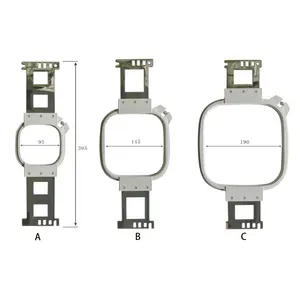 Embroidery different sizes gray square frame hoop for embroidery apparel & textile machinery parts