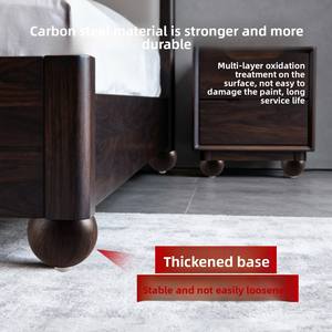 Pieds de meubles en métal de luxe moderne |   Pieds de support finition grain de bois avec <span class=keywords><strong>trou</strong></span> pour évier, pour canapé, buffet et meuble TV - Product Image 3
