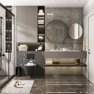 Marble Bathroom Wall Cabinet Bathroom <b>Vanity</b> <b>With</b> <b>Mirror</b> - Product Image 4