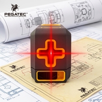 Niveau laser PEGATEC, outil de nivellement de carreaux, machine de décoration verte et rouge, outil industriel, niveau laser 2 lignes