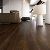 Vente en gros d'usine Ac4 Hdf Plancher stratifié à grain de bois 9mm 10mm 12mm Revêtement de sol stratifié imperméable