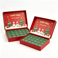 Günstiger Großhandel Luxuriöser Weihnachts-Adventskalender mit 12 oder 24 Tagen, Karton-Schubladen-Geschenkbox für Pralinen, Individuell Anpassbar