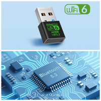 Adaptateur USB WiFi 6 pour PC portable, 900 Mbps, antenne 4dBi, double bande 5G/2,4 GHz, pilote intégré