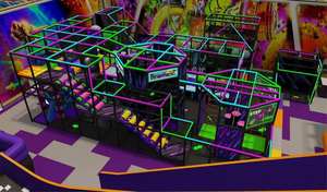 Équipement de terrain de jeu interactif commercial pour enfants à thème personnalisé Ensemble de terrain de jeu intérieur pour tout-petits <span class=keywords><strong>avec</strong></span> grand <span class=keywords><strong>toboggan</strong></span> - Product Image 2