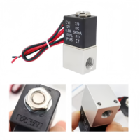Vanne solénoïde électrique pneumatique en aluminium 1/4'' 12V CC 2 voies 2V025-08 normalement fermée à réponse rapide pour air, gaz, eau N/C