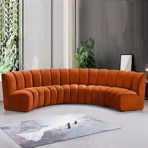 Sofá Seccional Modular Reclinable en Forma de L y U, Sofá de Terciopelo de Lujo, Sofá Seccional Moderno para Sala de Estar - Product Image 5
