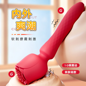 Vibrador de Doble Cabeza con Forma de Flor, 10 Frecuencias, Recargable por USB, Estimulador del Punto G, Juguete Sexual para Adultos - Product Image 1