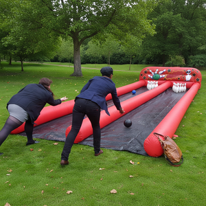 ชุดอุปกรณ์โบว์ลิ่งแบบพกพาเป่าลมได้/ชุดลานโบว์ลิ่งกลางแจ้งสำหรับสวนสนุกในร่ม/กลางแจ้ง - Product Image 1